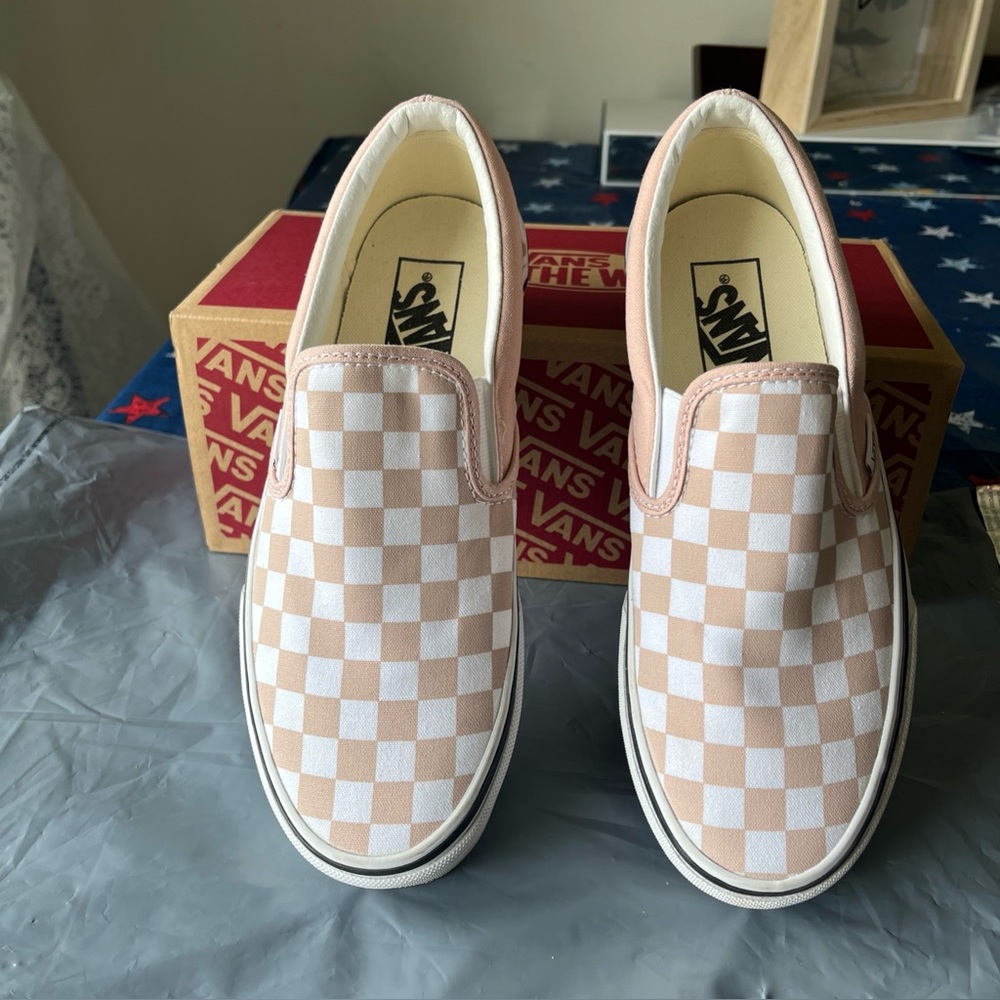Vans unisex pink slip ons ladies eight men’s 6.5 - Picture 1 of 5